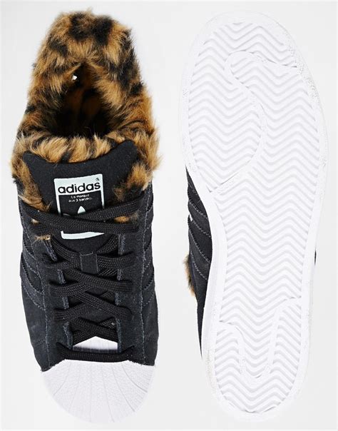 adidas superstar with fur